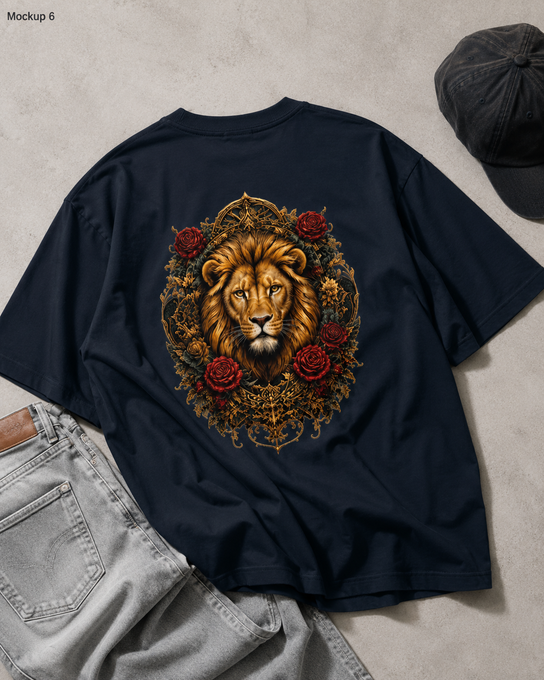 Lion Rose Oversized T-Shirt