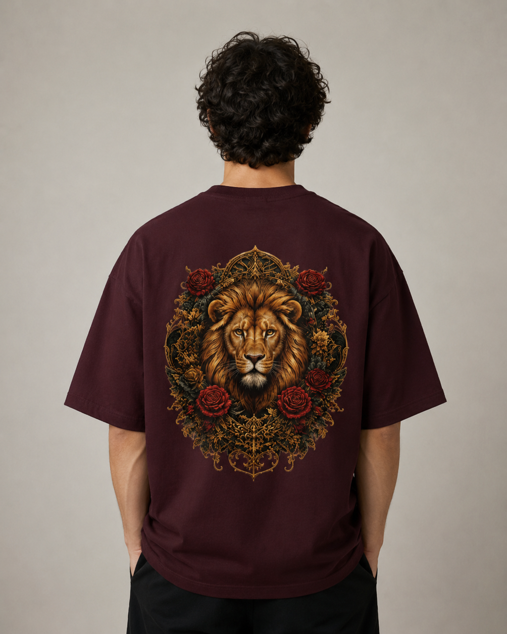 Lion Rose Oversized T-Shirt