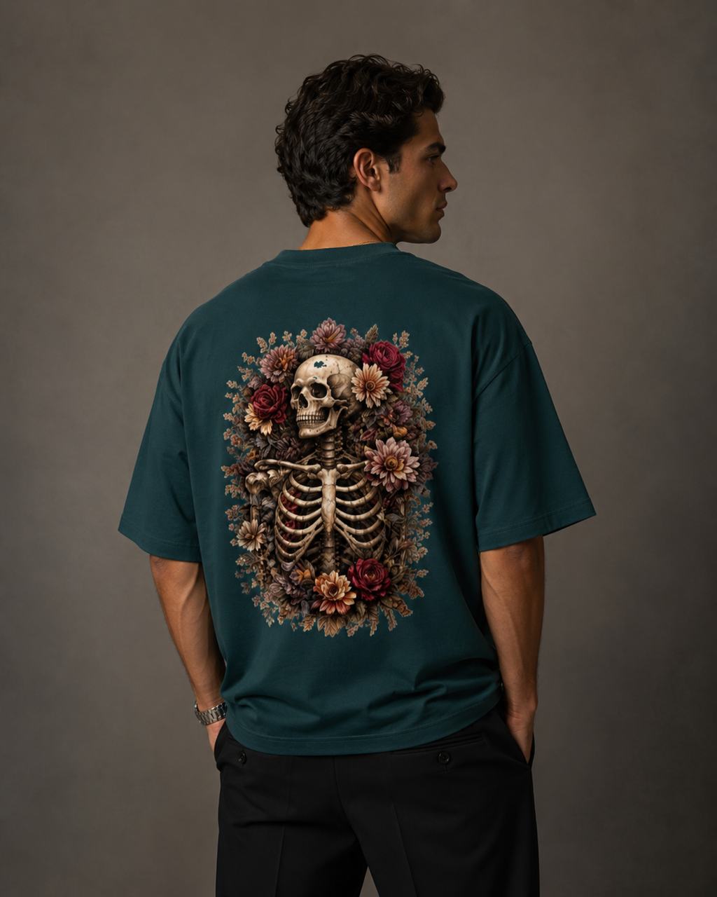 Skull Rose Oversized Classic T-Shirt